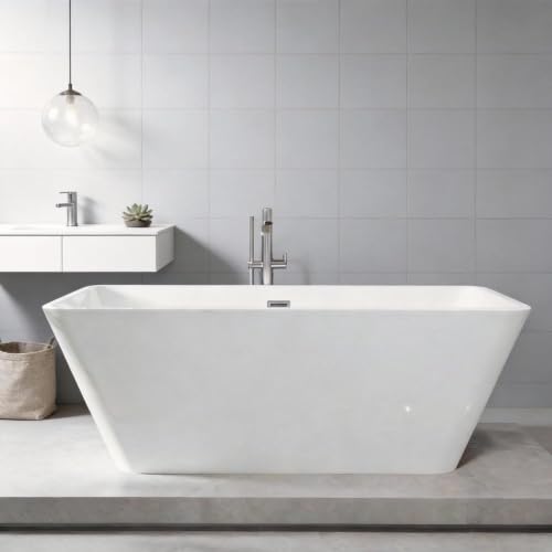 59" Acrylic Freestanding Bathtub with