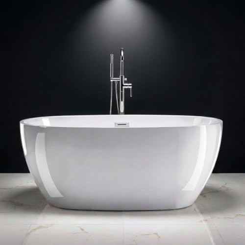 67"Acrylic Freestanding Bathtub Double-Walled Insulated view 4