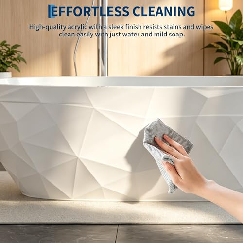59" Acrylic Freestanding Bathtub Contemporary view 4