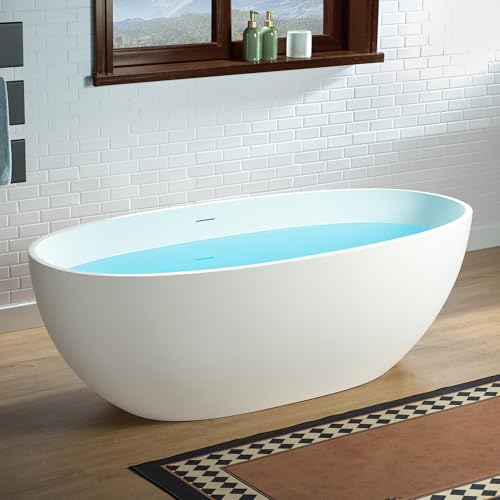 WOODBRIDGE 61" Stone Resin Freestanding view 3