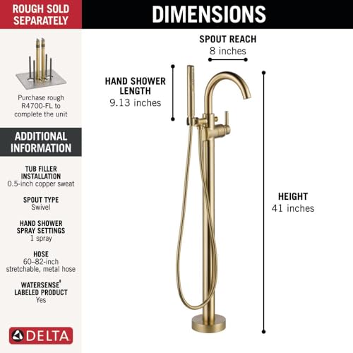 Delta Faucet Trinsic Floor Mount view 4