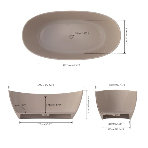 Higeine 65" Premium Solid Surface view 5