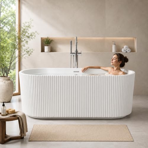 67" Acrylic Freestanding Soaking Bathtub view 4