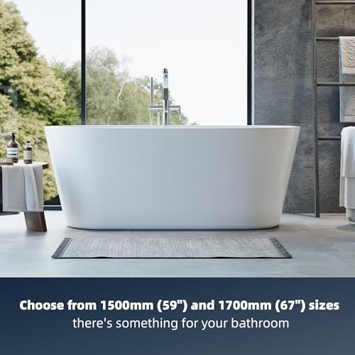 59" Acrylic Freestanding Bathtub Contemporary view 2