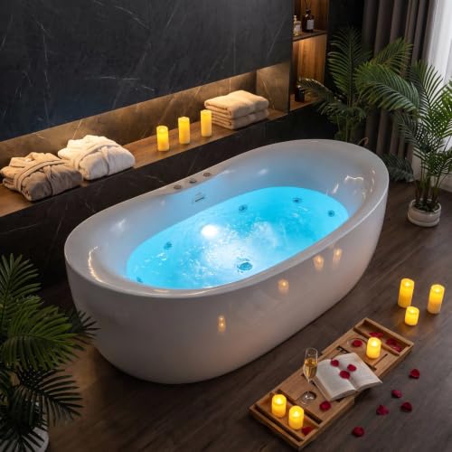 LARWORKS 71" Freestanding Whirlpool &
