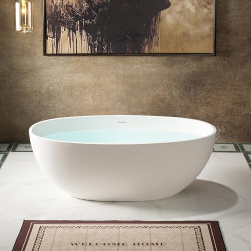 WOODBRIDGE 59" Stone Resin Freestanding