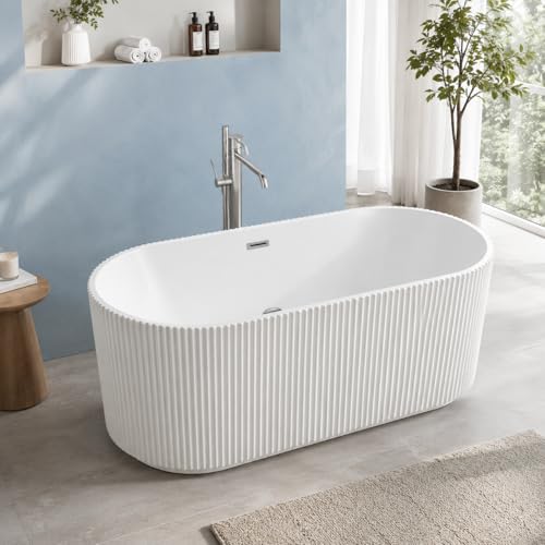 67" Acrylic Freestanding Soaking Bathtub view 3