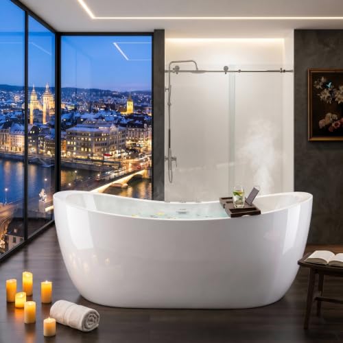 LARWORKS 71" Freestanding Whirlpool & view 3