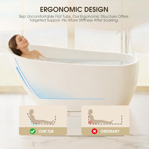 67" Acrylic Freestanding Bathtub 15" view 4