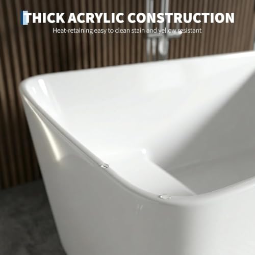 59" Acrylic Freestanding Bathtub with view 4