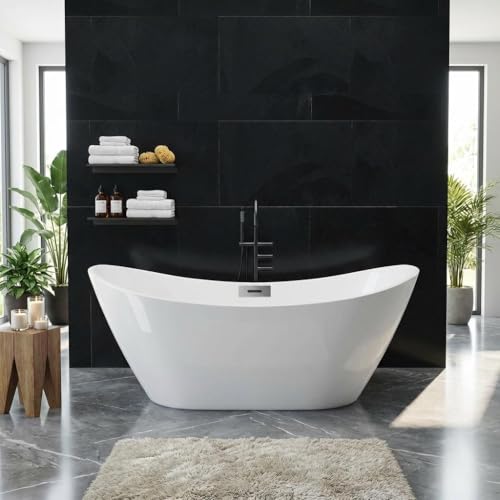 67 Inch Acrylic Freestanding Bathtub