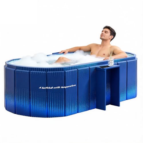 HLCZLUZ Portable Foldable Bathtub Freestanding