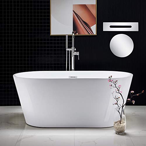 WOODBRIDGE 59" Freestanding White Acylic