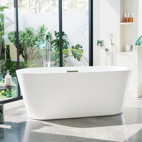 59" Acrylic Freestanding Bathtub Contemporary