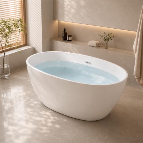 WOODBRIDGE 55" Acrylic Freestanding Soaking