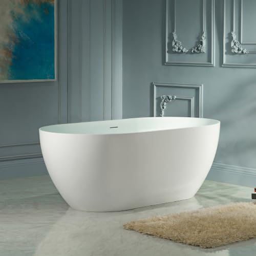 WOODBRIDGE 59" Stone Resin Freestanding view 2