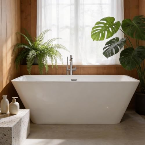59" Acrylic Freestanding Bathtub with view 5