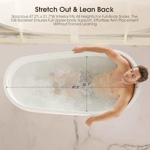 67" Acrylic Freestanding Bathtub 15" view 5