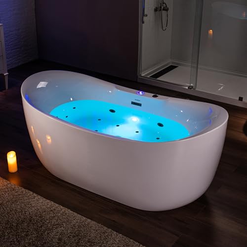WOODBRIDGE 72"×35-3/8" Double Slipper Whirlpool&Air