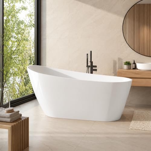 59 Inch Acrylic Freestanding Bathtub