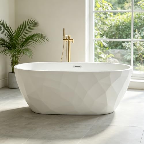 59" Acrylic Freestanding Bathtub Contemporary