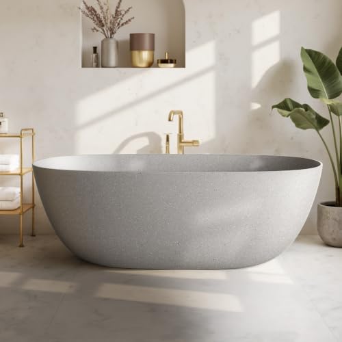 BCANHOME 61''Stone Resin Freestanding Bathtub