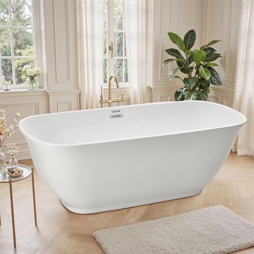 VEVOR Acrylic Freestanding Bathtub 67