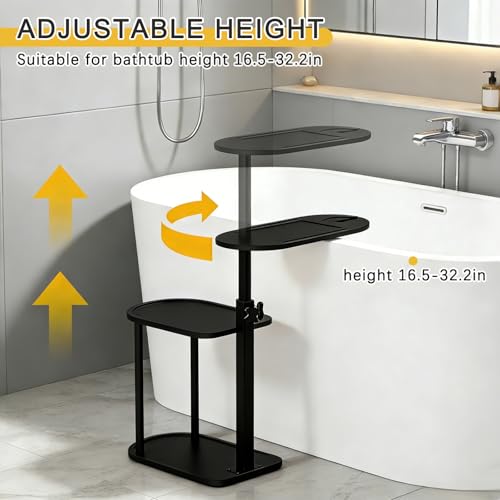 3-Tier Freestanding Bathtub Tray Table view 2