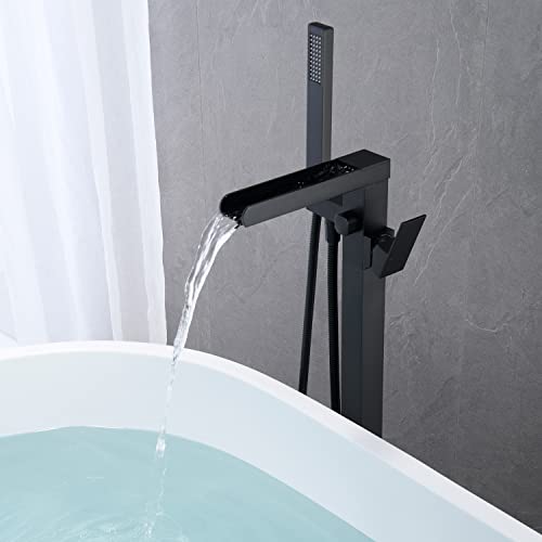 Wowkk Waterfall Tub Filler Freestanding view 5