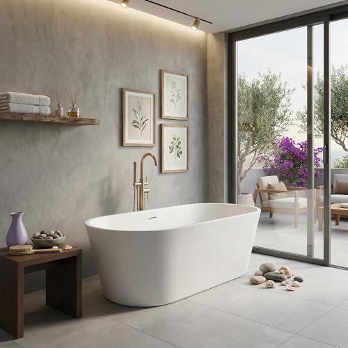 59 Inch Freestanding Bathtub Acrylic