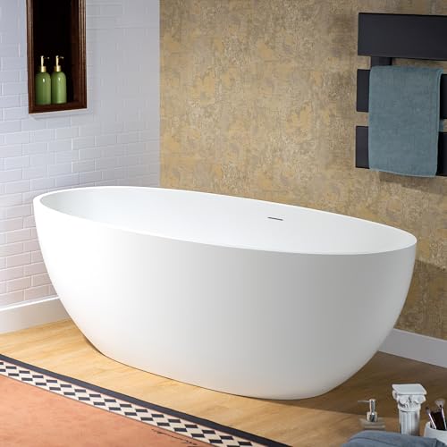 WOODBRIDGE 61" Stone Resin Freestanding view 2