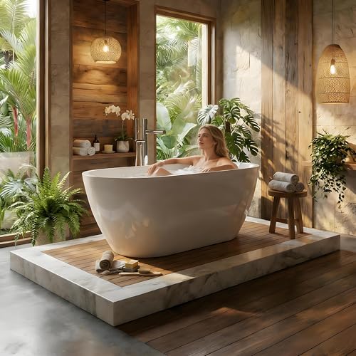 Freestanding Bathtub 59 Inch Oval view 4