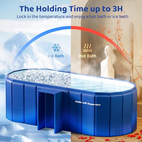 HLCZLUZ Portable Foldable Bathtub Freestanding view 5
