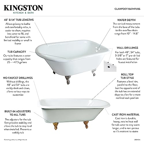 KINGSTON BRASS VCT3D543019NT5 54-Inch Cast view 5