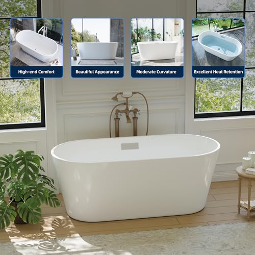 59" Acrylic Freestanding Bathtub Contemporary view 5