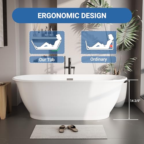 GarveeTech 67 Inch Freestanding Bathtub view 3