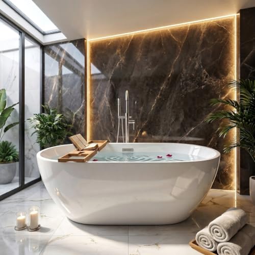 67"Acrylic Freestanding Bathtub Double-Walled Insulated