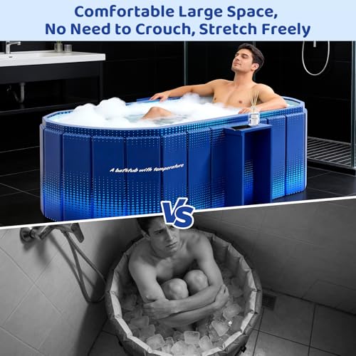 HLCZLUZ Portable Foldable Bathtub Freestanding view 4