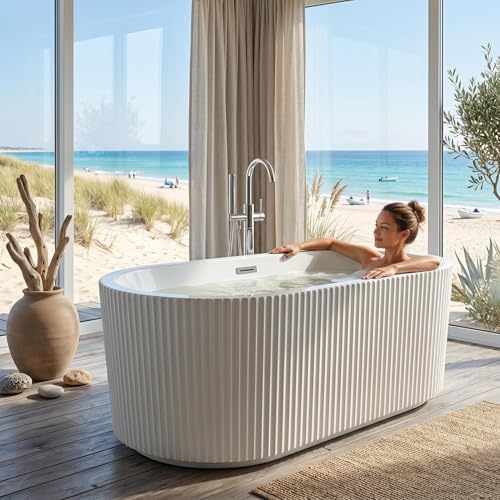 67" Acrylic Freestanding Soaking Bathtub view 2